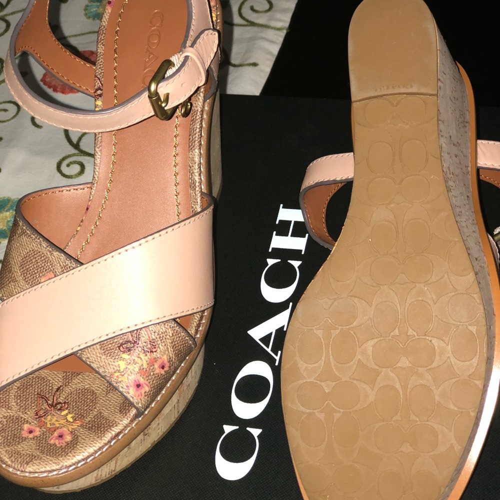 Coach Cross-band Wedge Sandal - Picture 4 of 4